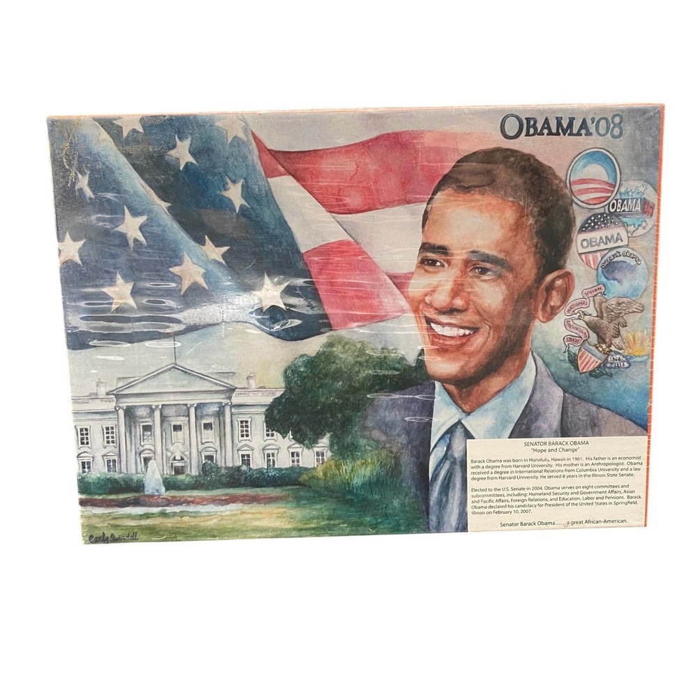 Barack Obama 2008 Hope and Change 504‎ Piece Jigsaw Puzzle Historical Series New